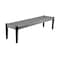 Armen Living Koala Clip and Camino 5 Piece Outdoor Dining Set in Dark Eucalyptus with Gray Rope 840254333819 - alternate 5